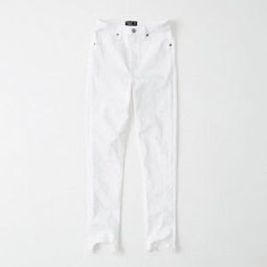 Abercrombie high rise super skinny ankle white 25 0R curve love